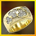 Newest 2012 quality pure 925 sterling silver solid rings fashionable jewelry 5