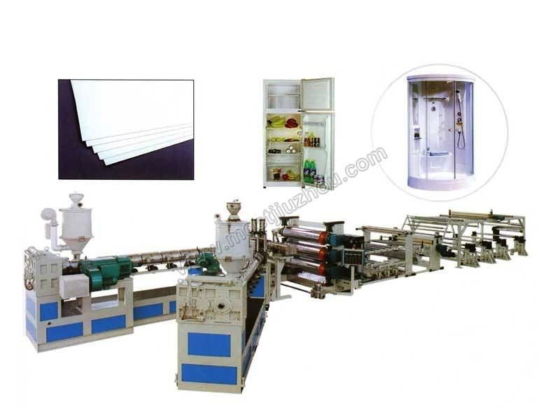 ABS PS HIPS and PMMA Sanitaryware Plate Refrigerator Plate Extrusion Line