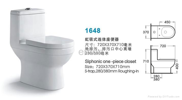 one piece toilet