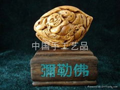 Peach-stone carving-Maitreya