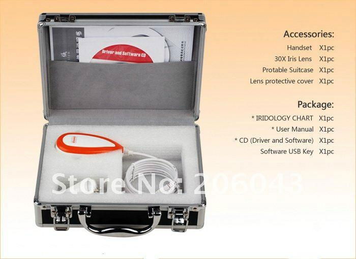 2012 new 5.0M Pixels CCD USB Iriscope Iriscopes Iridology analyzer/iridology  3