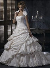 Wholesale 2011 new style A line Taffeta strapless wedding dress