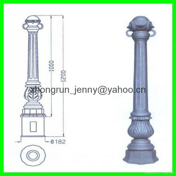 grey cast iron bollard 3