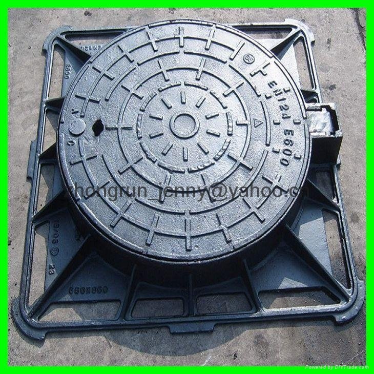 EN 124 grey cast iron manhole covers 2