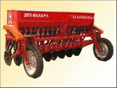 Suspension type grain fertilization seeder