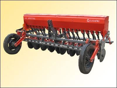 Suspension type grain fertilization seeder 2