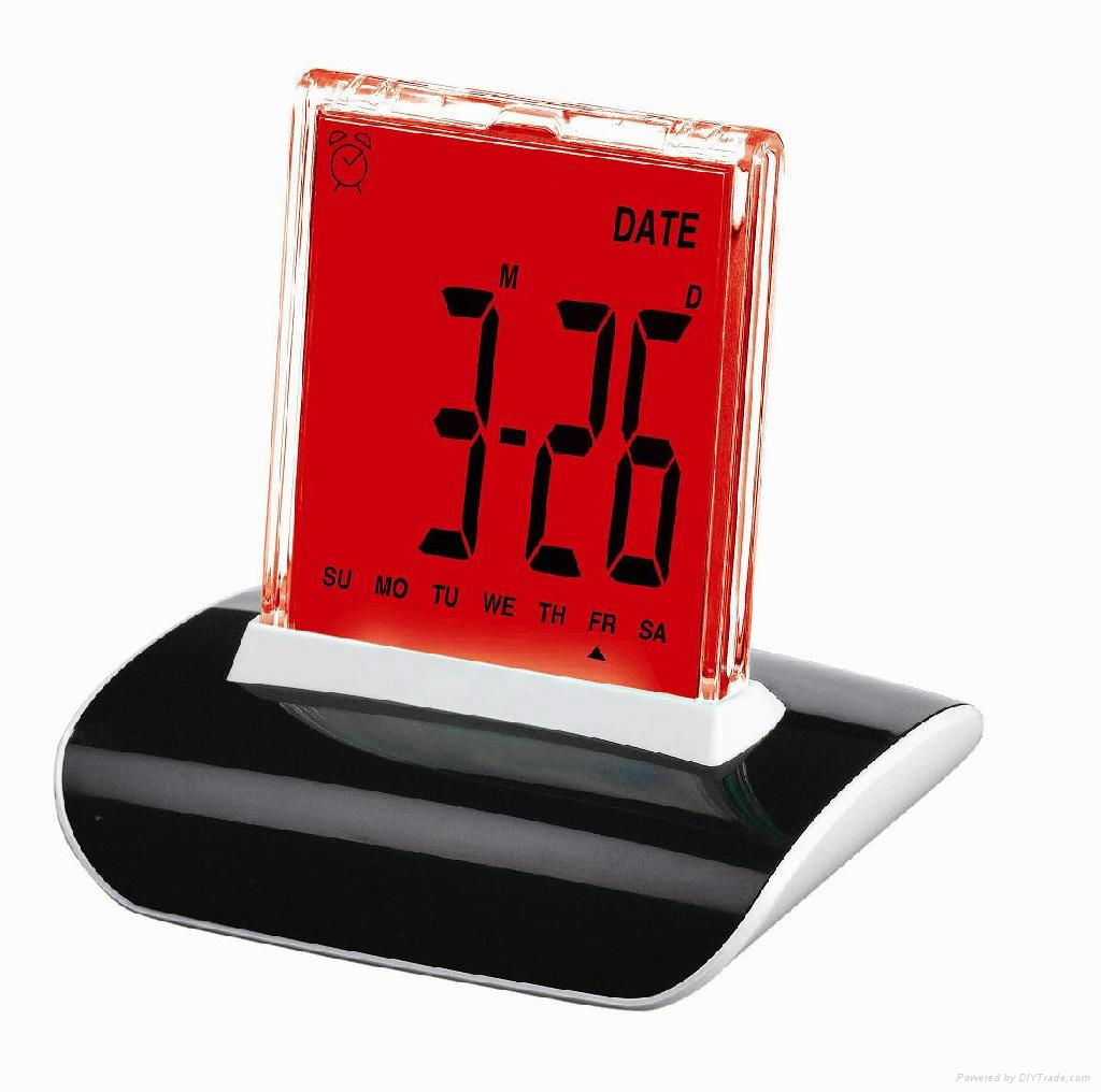 Push Panel Color-Changing LCD Clock 2