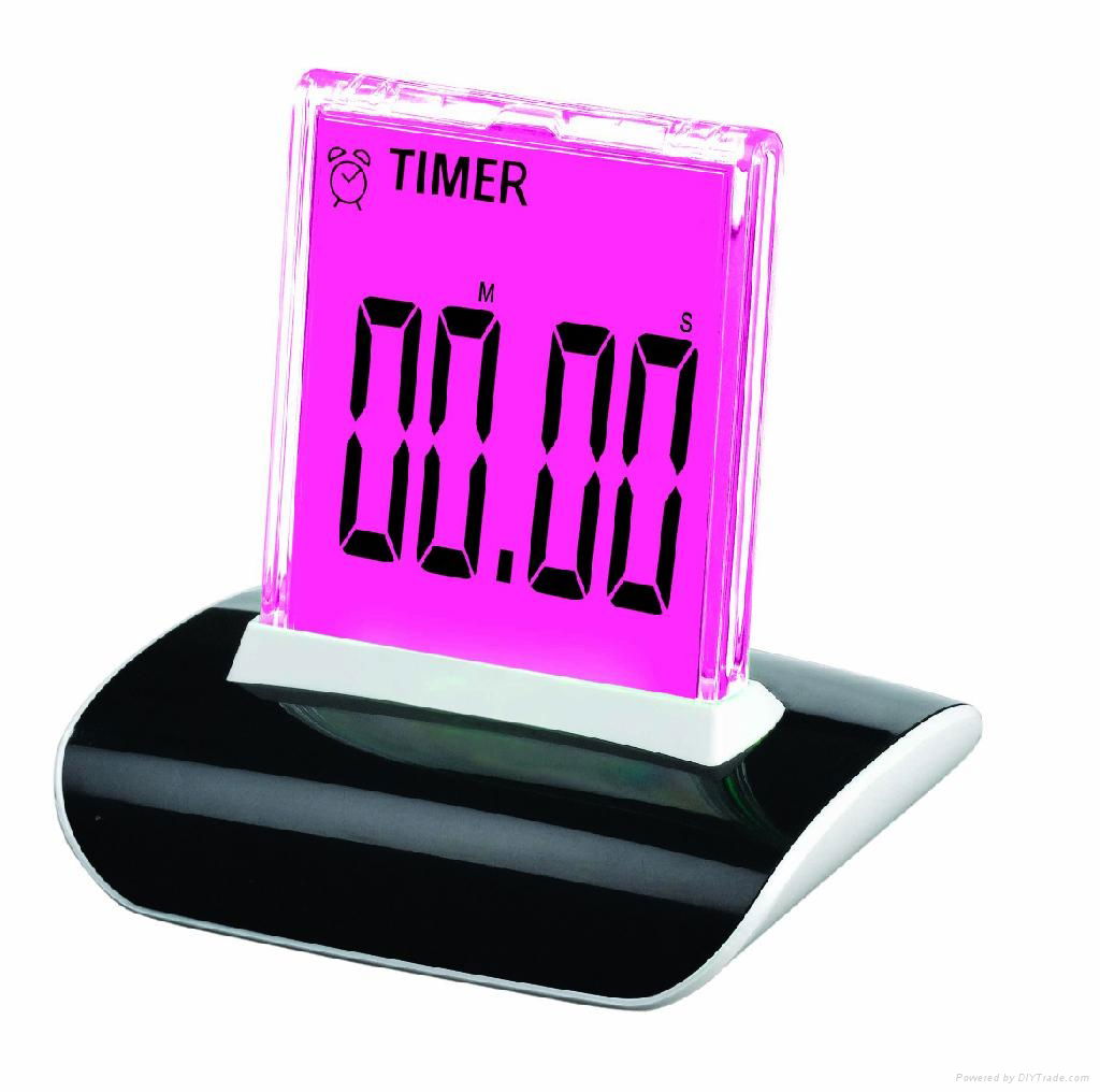 Push Panel Color-Changing LCD Clock 3