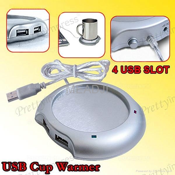 USB cup warmer with 4 USB hubs MJ2041B mj (Hong Kong Manufacturer
