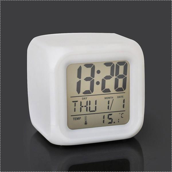 7 Clolors Shining Alarm Clock
