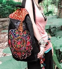 Made of original embroidery tote shoulder bag 