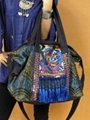 Handmade embroidered tote shoulder bag
