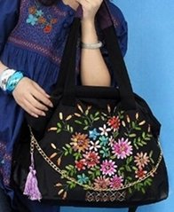 Embroidery backpack bag
