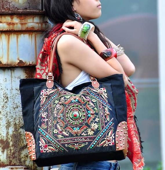 Original handmade embroidery bag