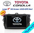 Large 8" Toyota Corolla DVD GPS player(2007-2011) 1