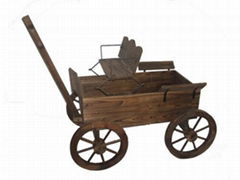 Wood Garden Wagons, Wagon Planters Wooden