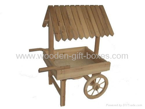 Wood Garden Wagons, Wagon Planters Wooden 3