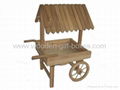 Wood Garden Wagons, Wagon Planters Wooden 3