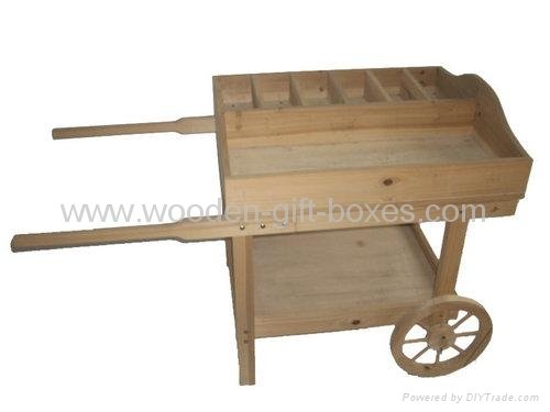 Wood Garden Wagons, Wagon Planters Wooden 4