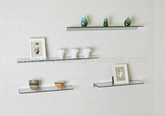 Glass Wall Floating Shelves, Display Shelvings