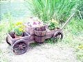 Wooden Garden Planters, Wooden Wagons, Planter Carts 1