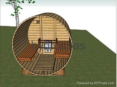 Barrel Shape Sauna Room/ Sauna  SR158 2