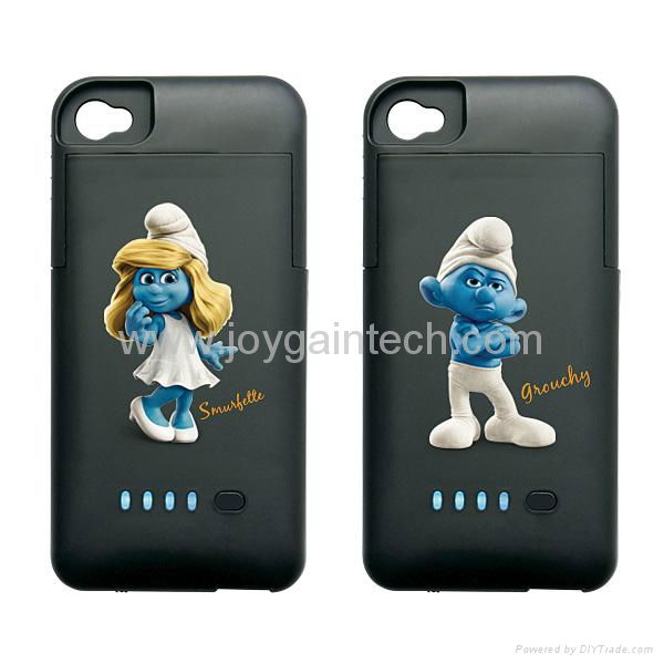 External Battery Case for iPhone 4(S) 3