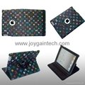 360 degree Rotary Samrt leather case for new ipad 3 5