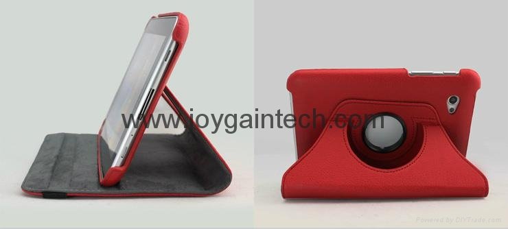 360 degree Rotary Samrt leather case for SAMSUNG Galaxy Tab P6200/6800/7300 2