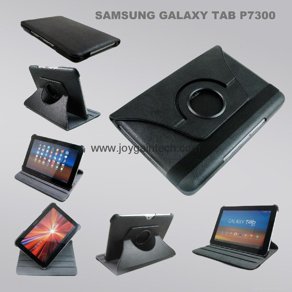 360 degree Rotary Samrt leather case for Amazon Kindle Fire/Moto Xoom/HTC Flyer 3