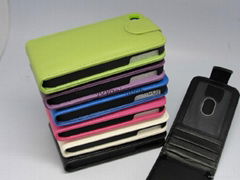 Up-down design Leather case for iphone 4(S)