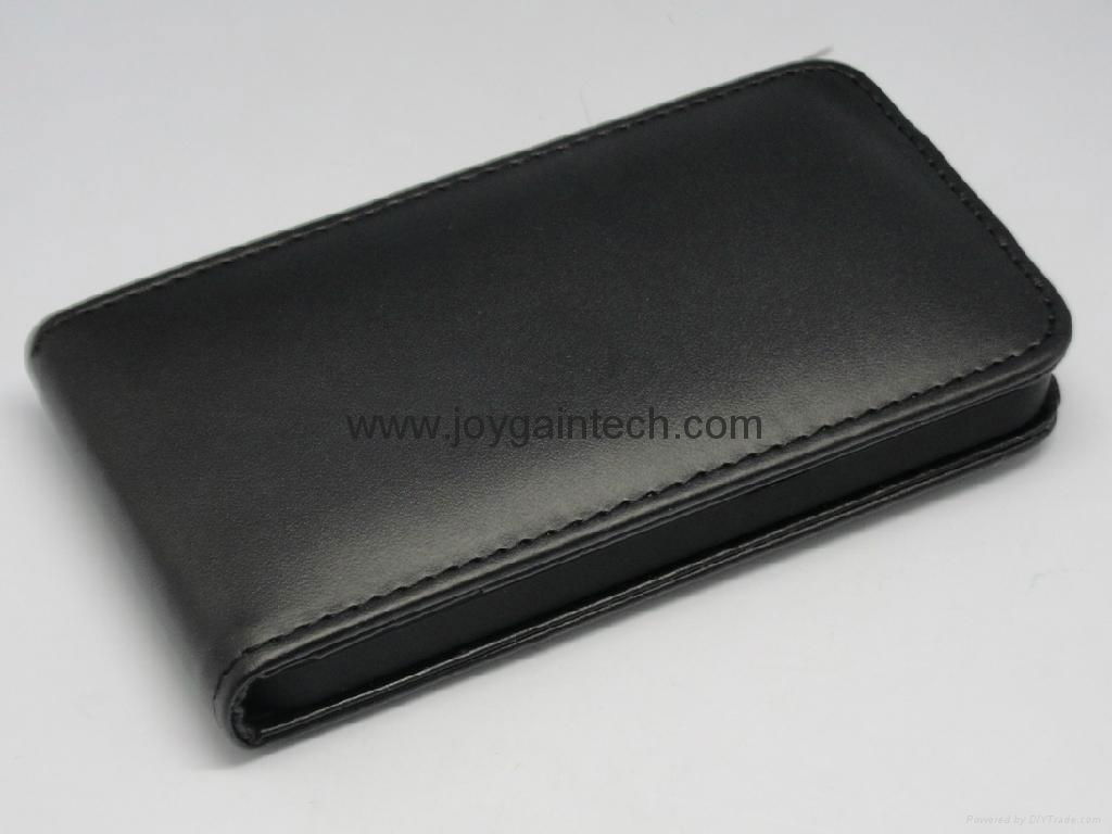Up-down design Leather case for iphone 4(S) 3