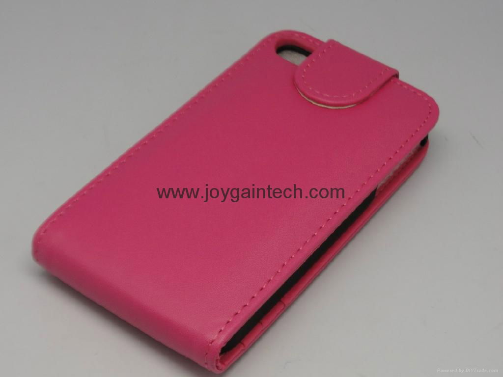 Up-down design Leather case for iphone 4(S) 4
