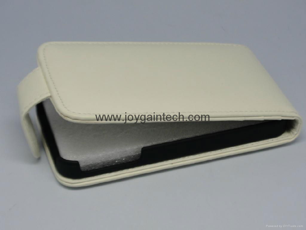 Up-down design Leather case for iphone 4(S) 5