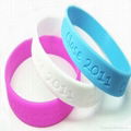 Debossed silicone wristband