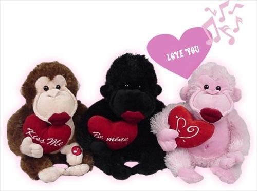 valentines gorilla plush