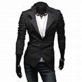 casual men suits slim male leisure suits Fake two pieces Jackets 1