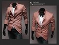 casual men suits slim male leisure suits Fake two pieces Jackets 4