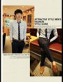  Slim fit Mens shirts V-neck long sleeve male dress shirt  1