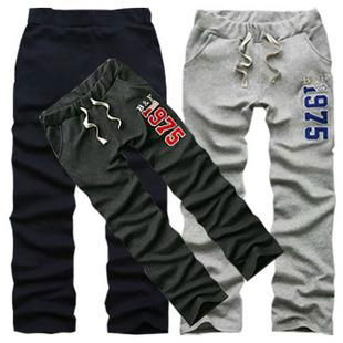 Brand mens long pants male sport pants ambroidered and string slacks ...