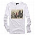 Casual mens t shirts O-neck long sleeve slim fit men t shirt with "LOST MAIL BOX 3