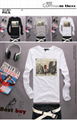 Casual mens t shirts O-neck long sleeve slim fit men t shirt with "LOST MAIL BOX 4