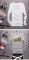 Casual mens t shirts O-neck long sleeve slim fit men t shirt with "LOST MAIL BOX 5