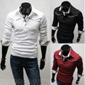 Mens casual polo shirt male's slim fit polos shirt facing plaid men polo shirts