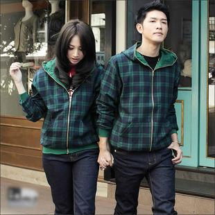 Brand mens and girl outerwear Plaid lovers hoodies fashion sweatshirt for lovers 2