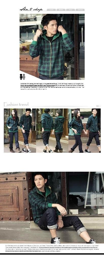 Brand mens and girl outerwear Plaid lovers hoodies fashion sweatshirt for lovers 5