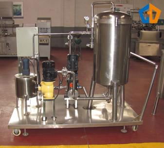 Vane-type diatomite filter for beverage industry