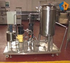 Vane-type diatomite filter for beverage industry