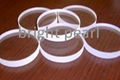 Tempered borosilicate round glass