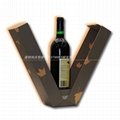 金卡紙紅酒uv包裝，葡萄酒禮品盒